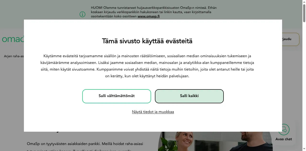 Preview of omasp.fi