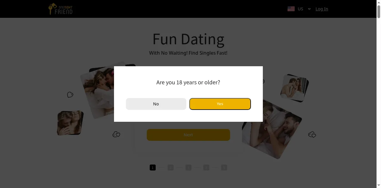 Preview of onenightfriend.com