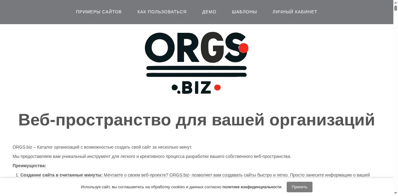 Preview of orgs.biz