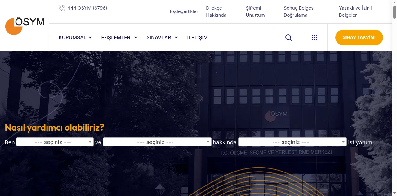 Preview of osym.gov.tr