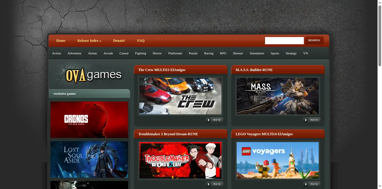 Preview of ovagames.com