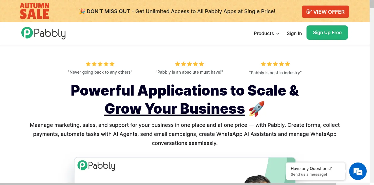Preview of pabbly.com