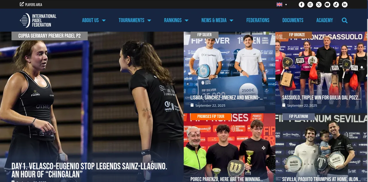 Preview of padelfip.com