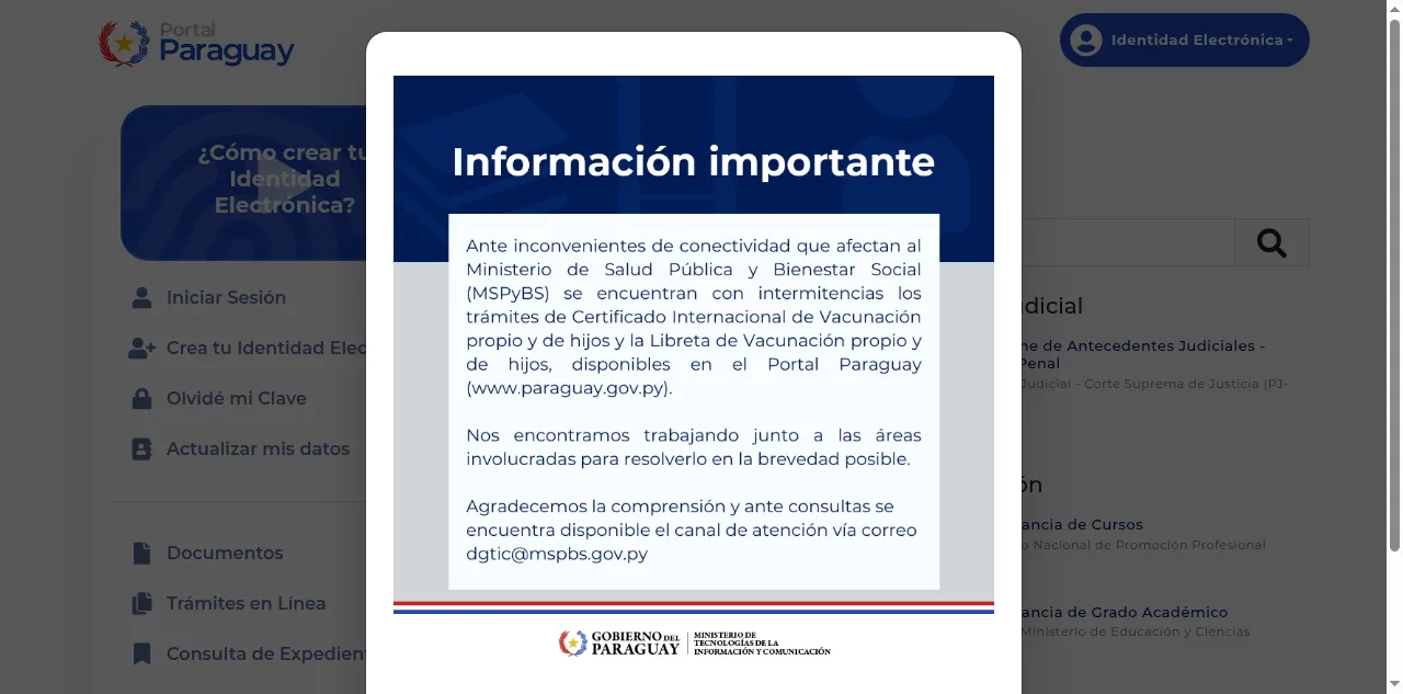 Preview of paraguay.gov.py