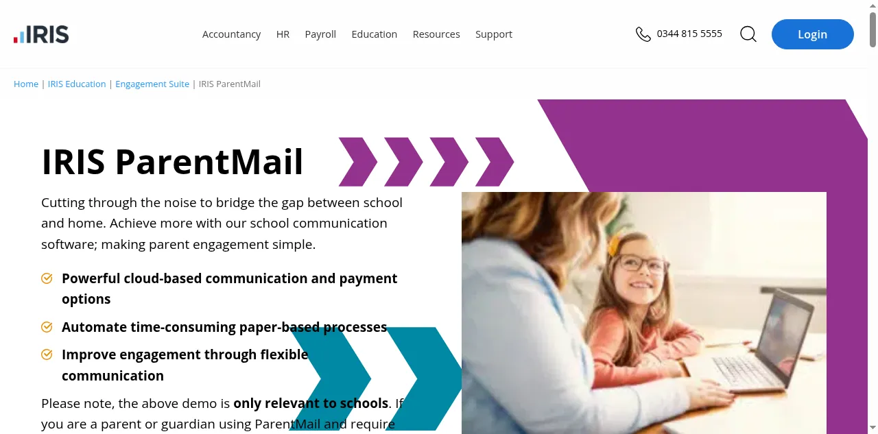Preview of parentmail.co.uk