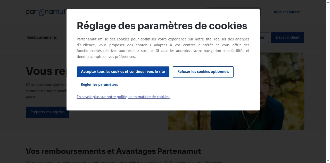 Preview of partenamut.be