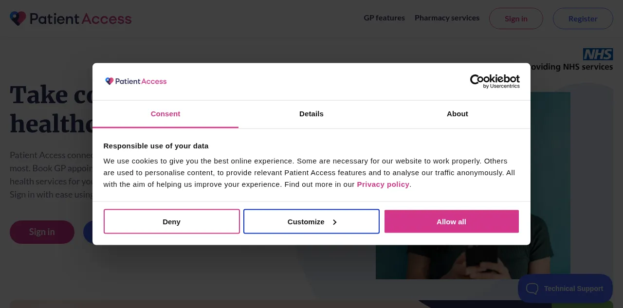 Preview of patientaccess.com
