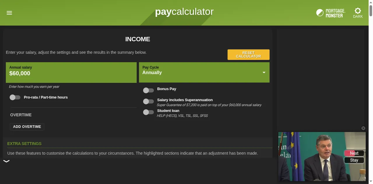 Preview of paycalculator.com.au
