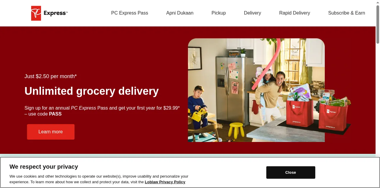 Preview of pcexpress.ca