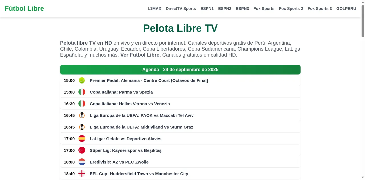 Preview of pelotalibres.pe