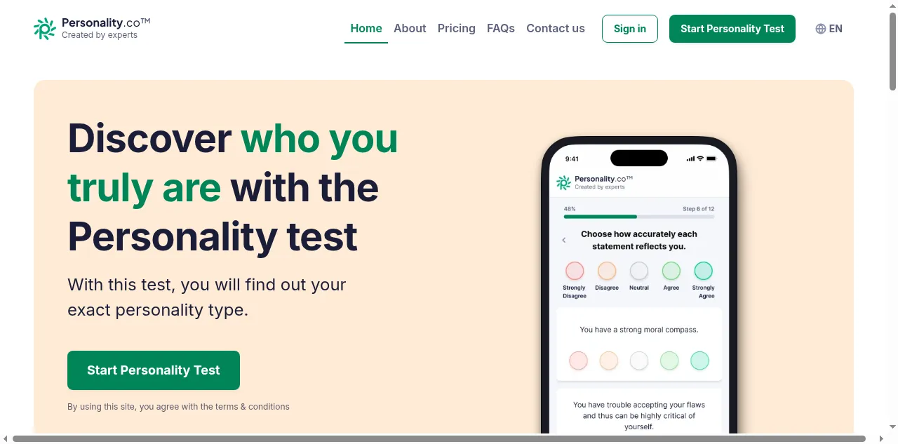 Preview of personality.co