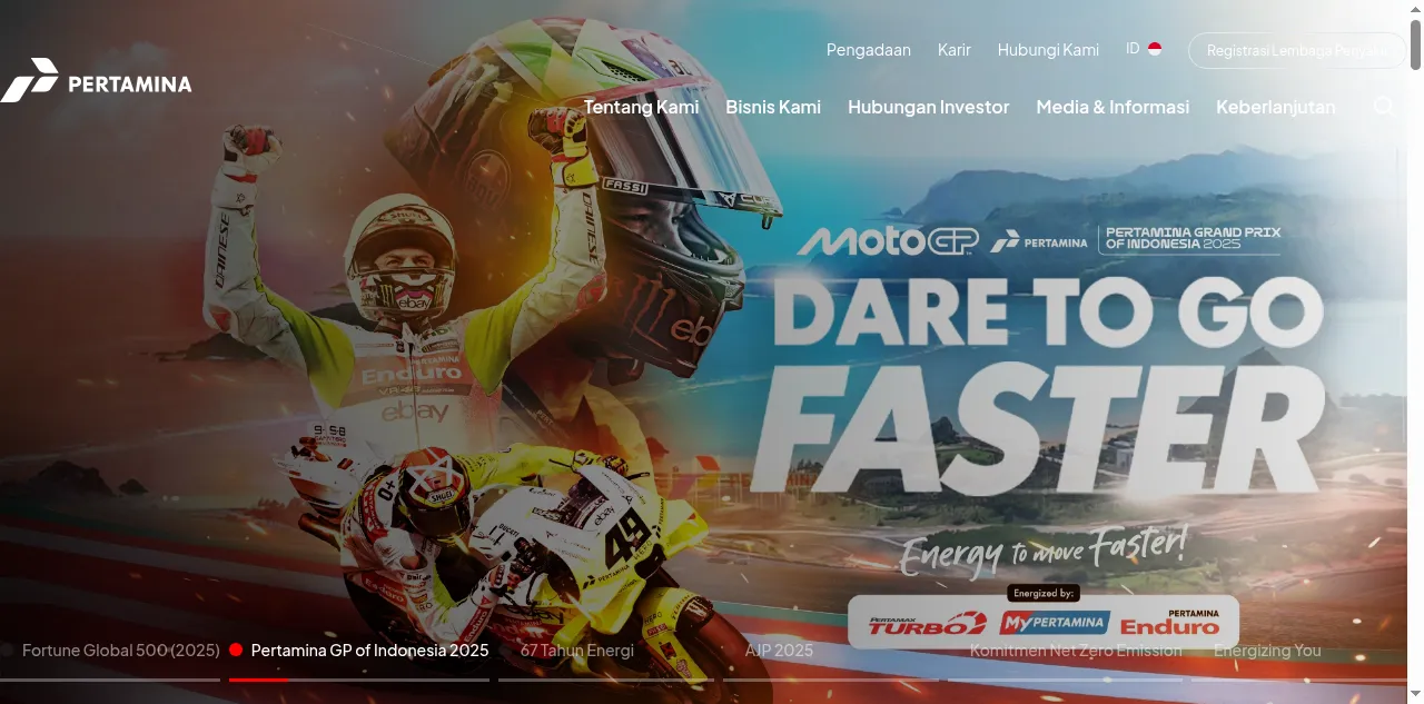 Preview of pertamina.com