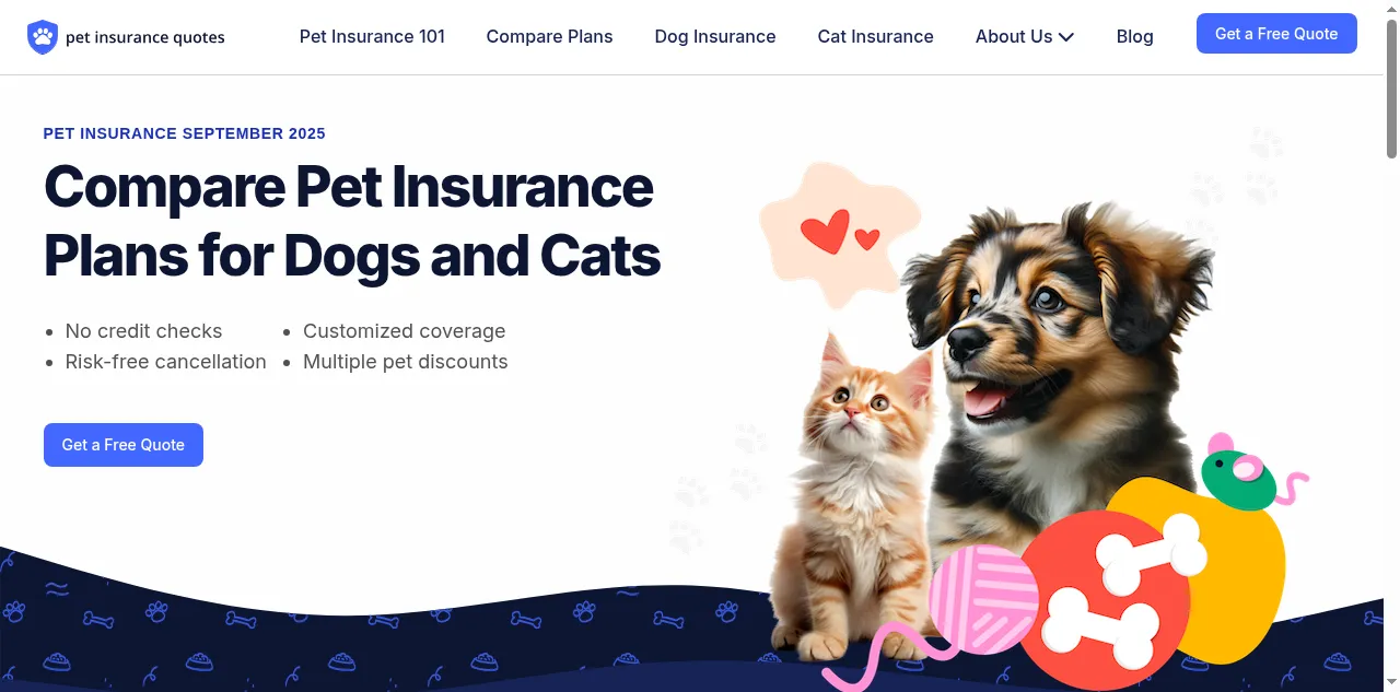 Preview of petinsurancequotes.com