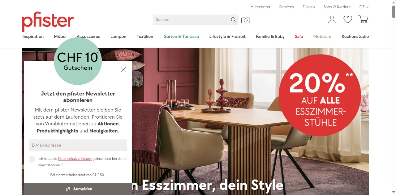 Preview of pfister.ch