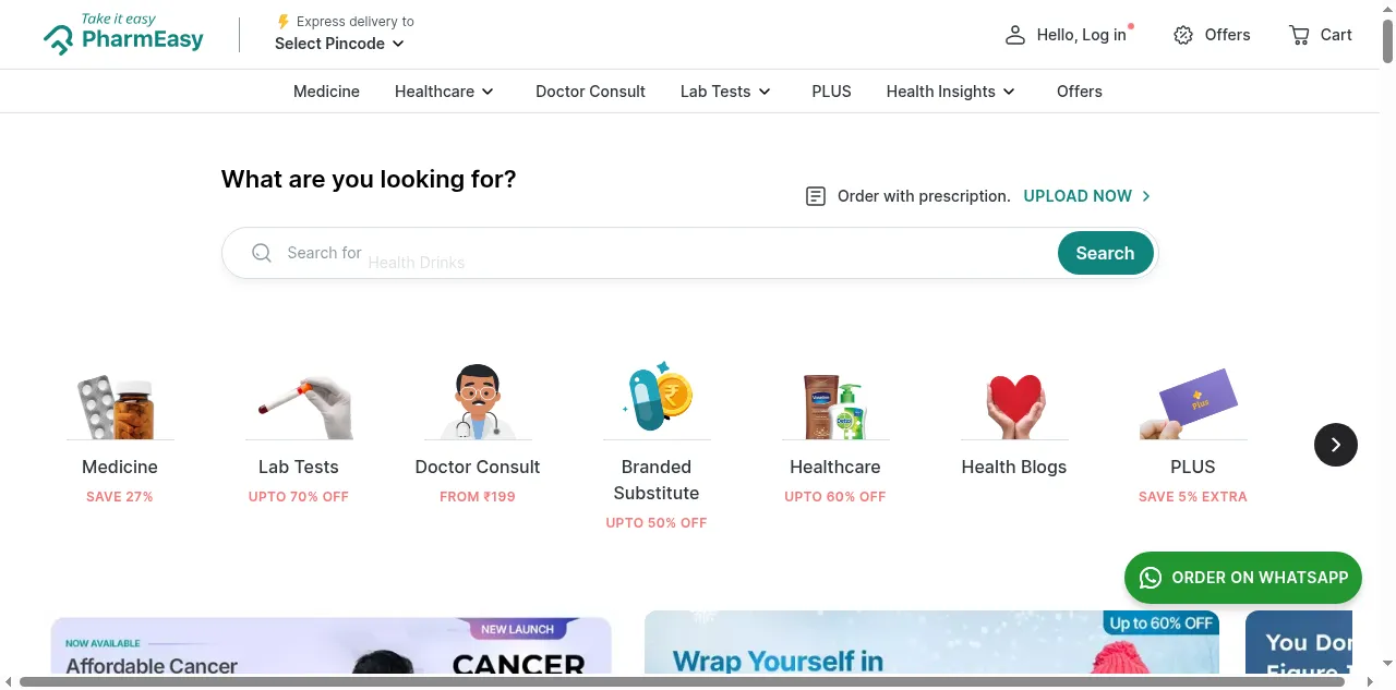 Preview of pharmeasy.in