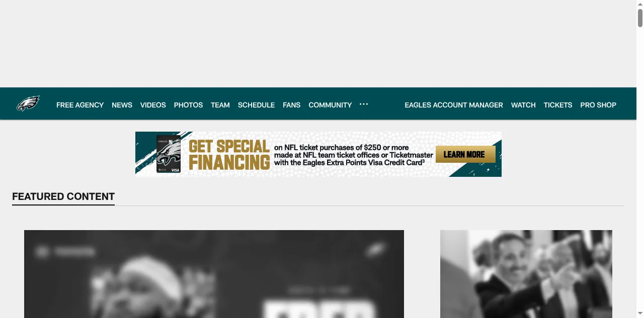 Preview of philadelphiaeagles.com