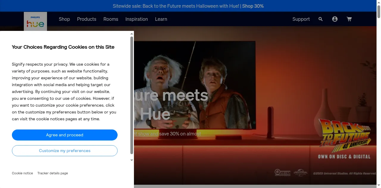 Preview of philips-hue.com