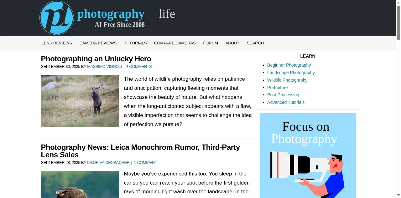 Preview of photographylife.com