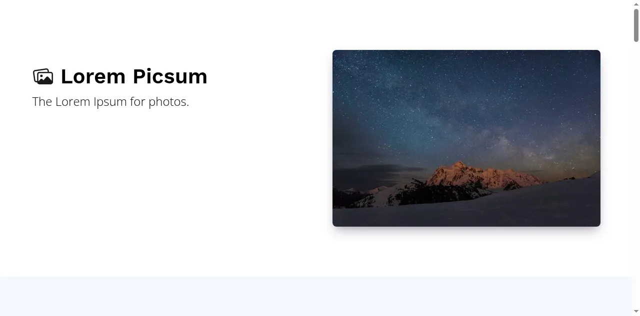 Preview of picsum.photos