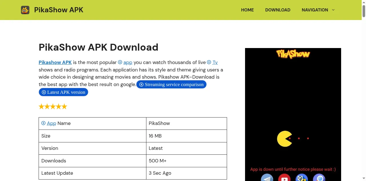 Preview of pikashowsapks.net
