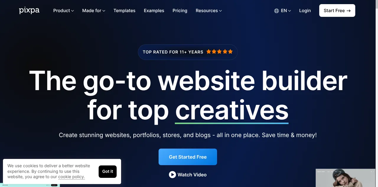 Preview of pixpa.com
