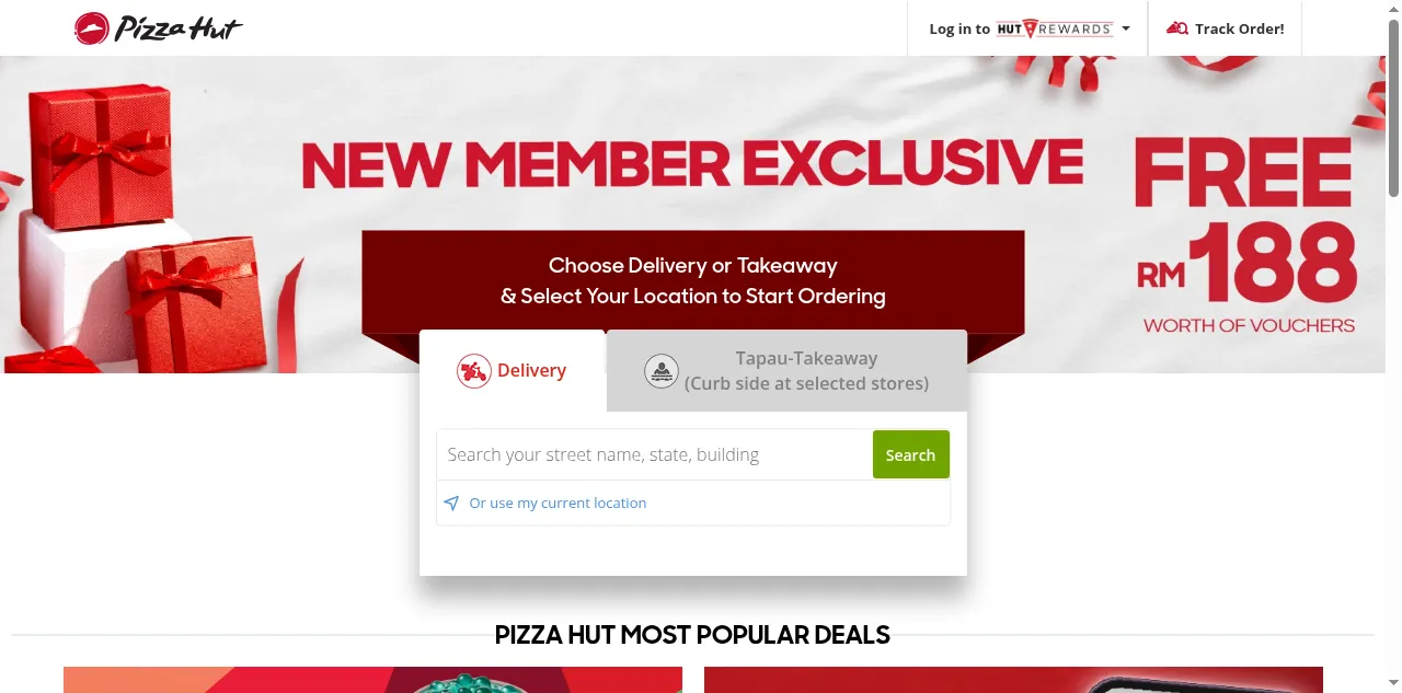 Preview of pizzahut.com.my