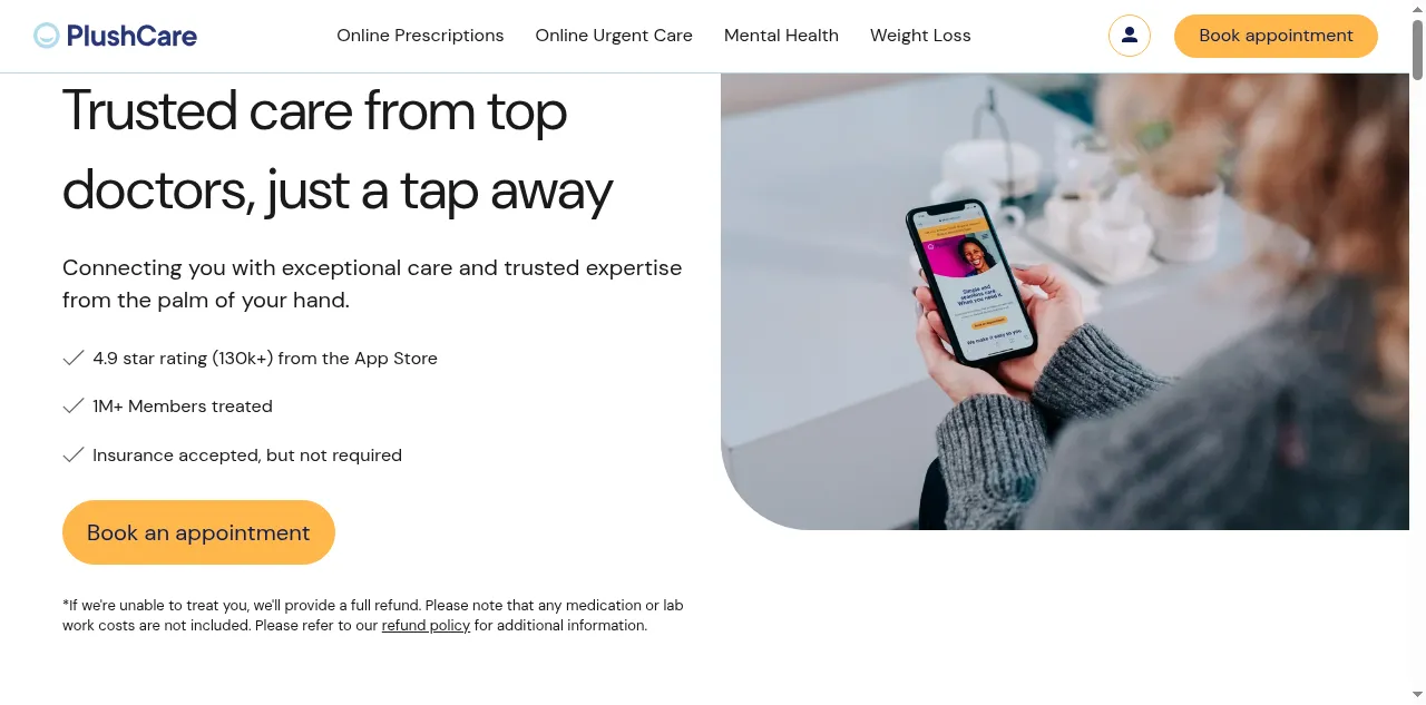 Preview of plushcare.com