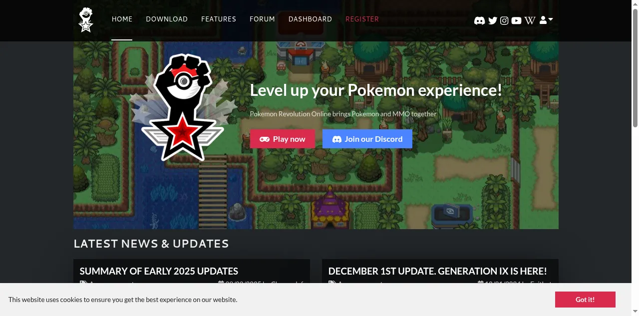 Preview of pokemonrevolution.net