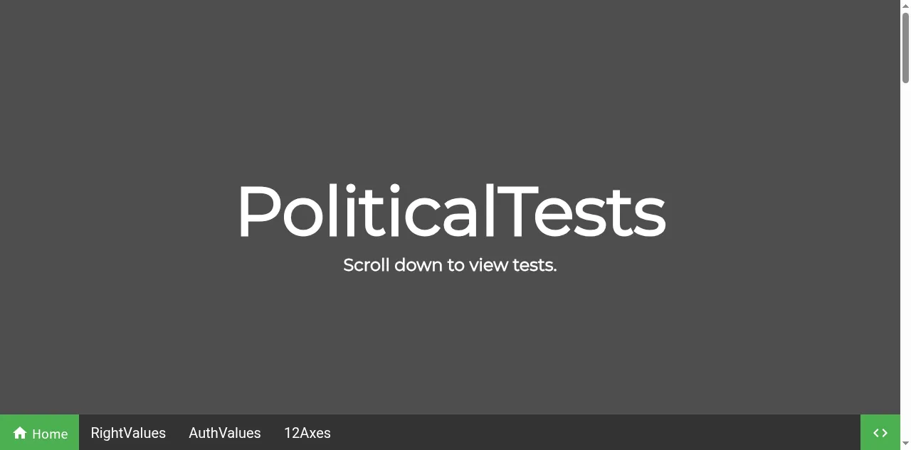 Preview of politicaltests.github.io