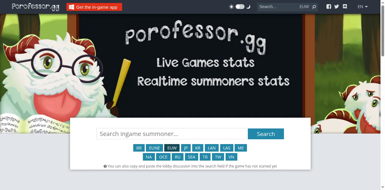 Preview of porofessor.gg