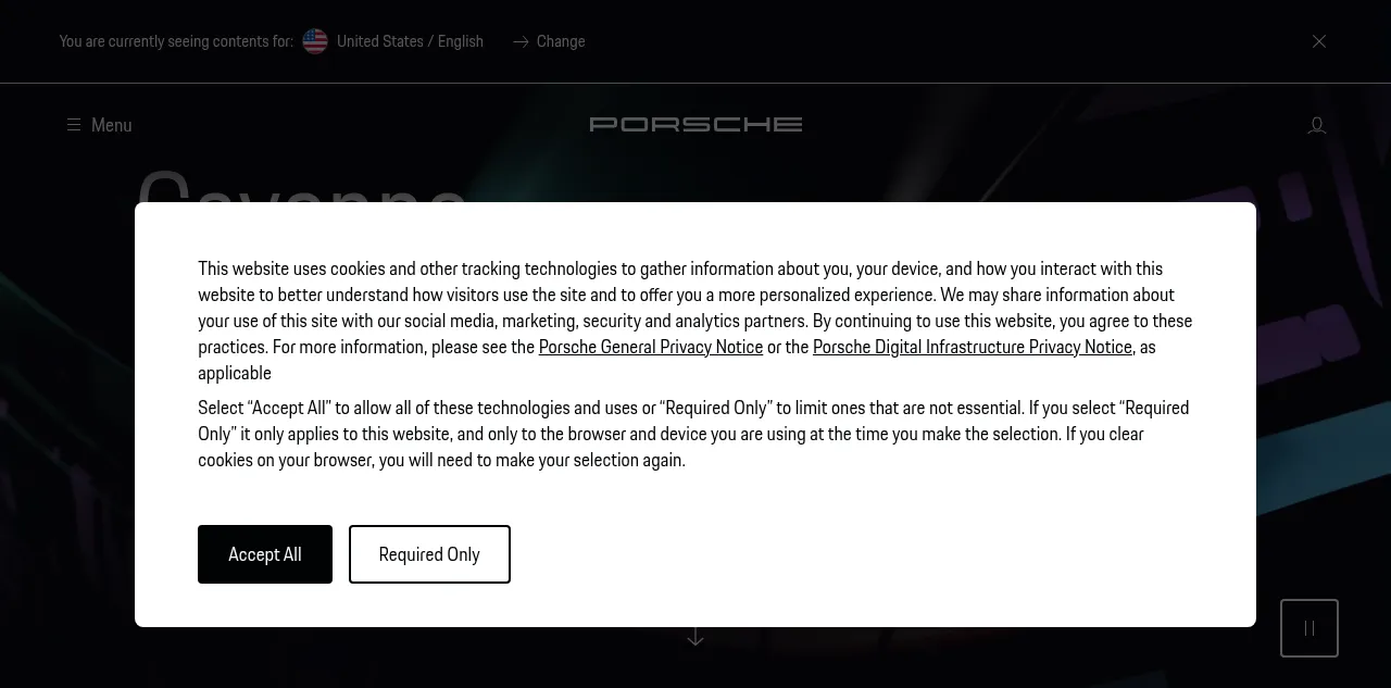 Preview of porsche.com