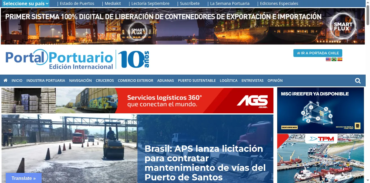 Preview of portalportuario.cl