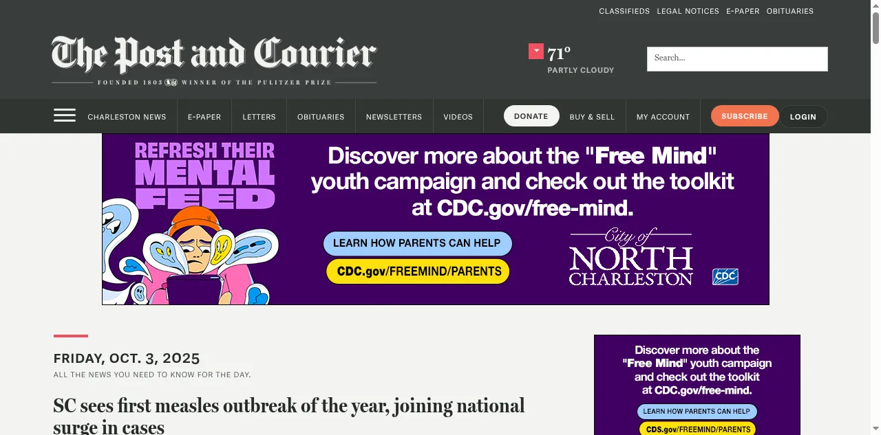 Preview of postandcourier.com