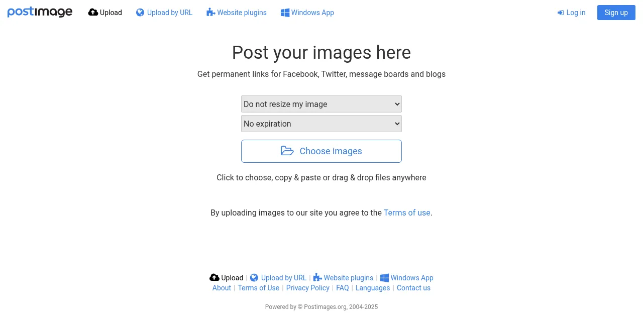 Preview of postimages.org