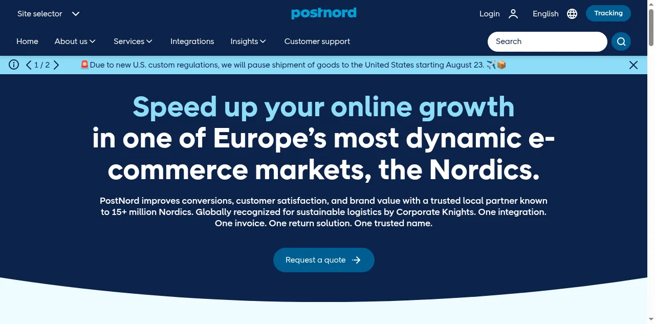 Preview of postnord.com