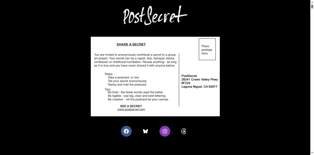 Preview of postsecret.com