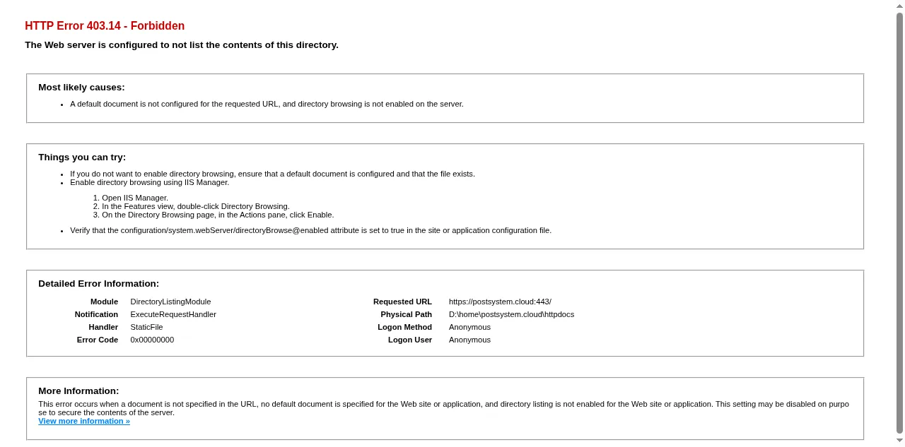 Preview of postsystem.cloud