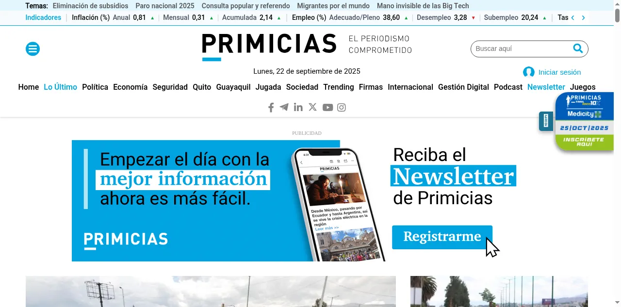 Preview of primicias.ec