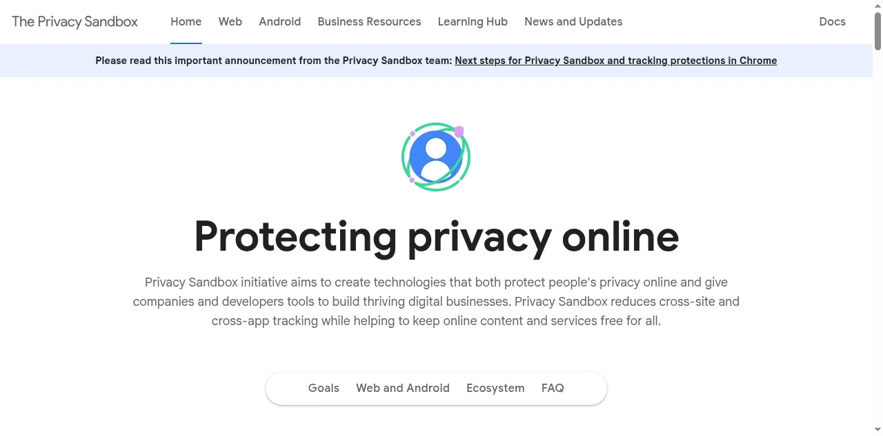 Preview of privacysandbox.com