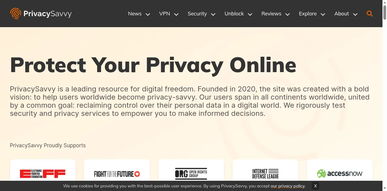 Preview of privacysavvy.com