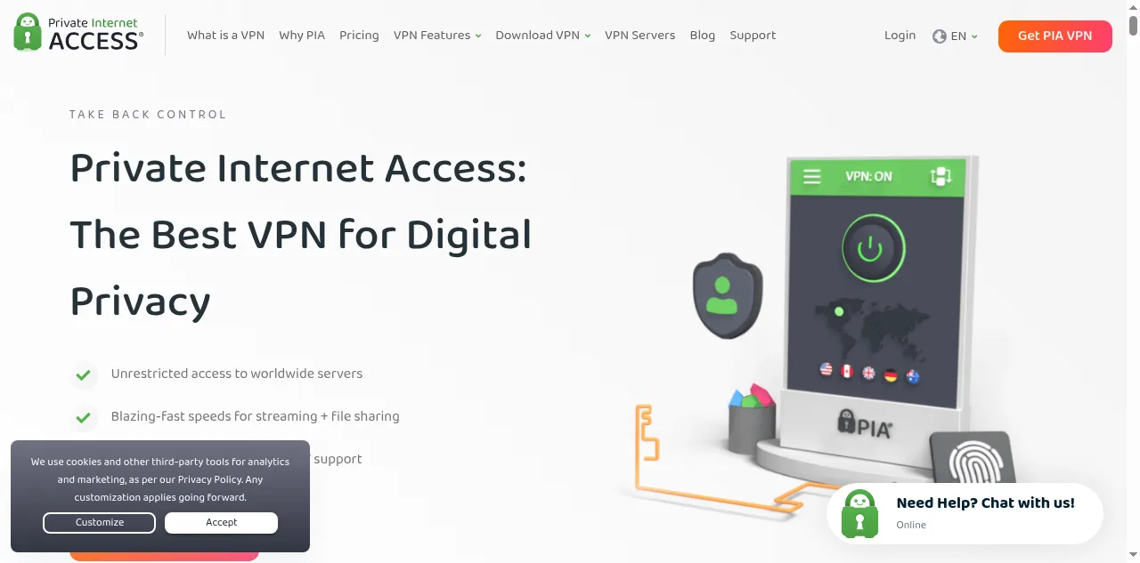 Preview of privateinternetaccess.com