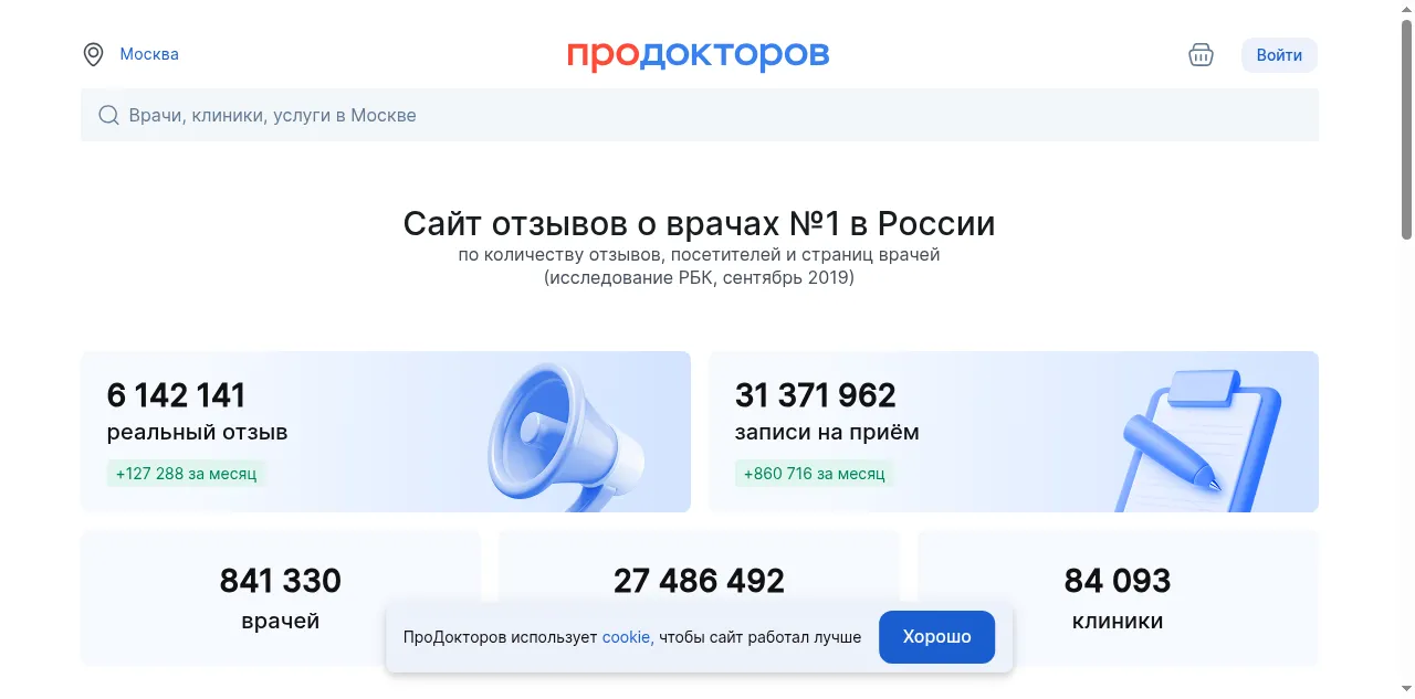 Preview of prodoctorov.ru