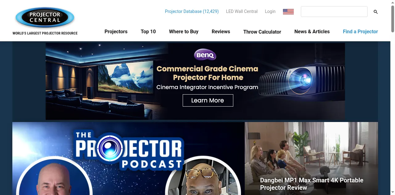 Preview of projectorcentral.com