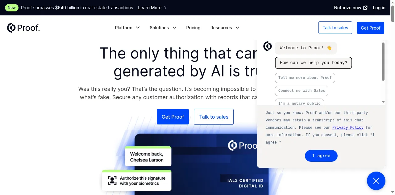 Preview of proof.com