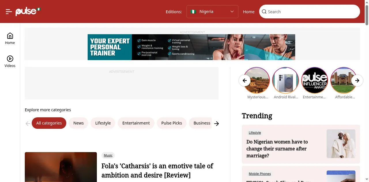 Preview of pulse.ng