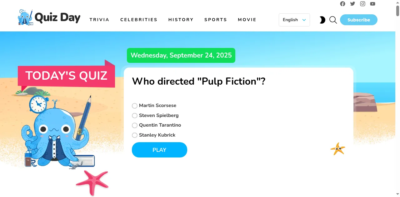 Preview of quizdays.com