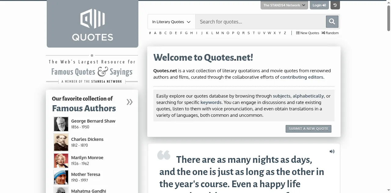 Preview of quotes.net