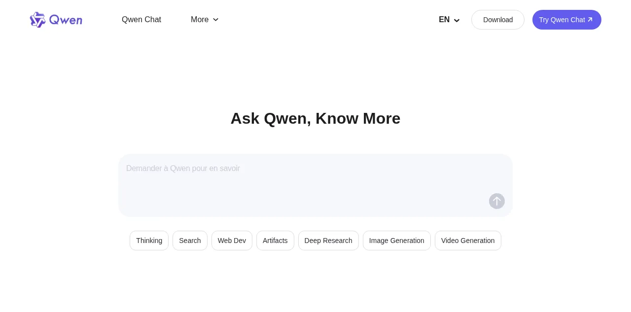 Preview of qwen.ai