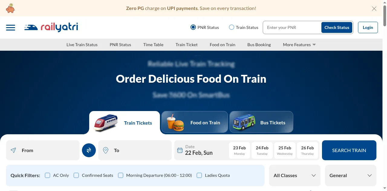 Preview of railyatri.in