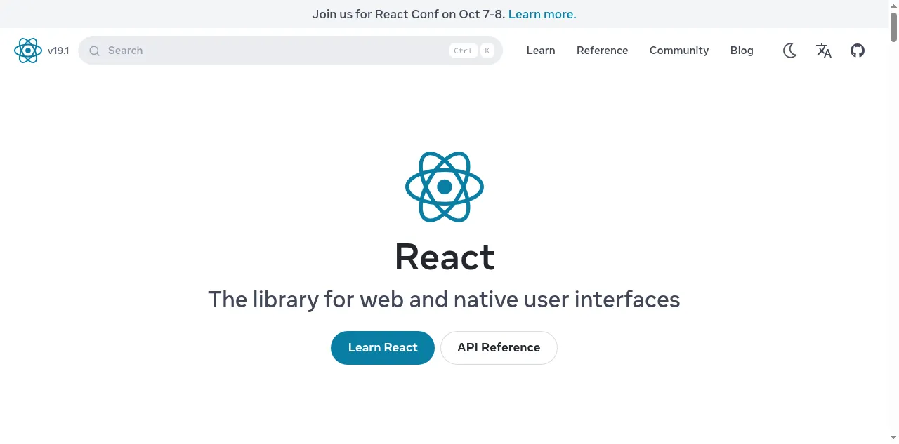Preview of reactjs.org